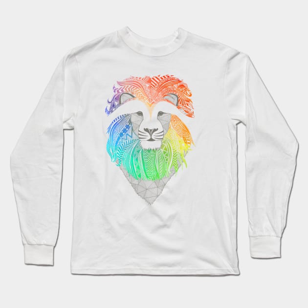 Zoo et Be - Colored Lion Long Sleeve T-Shirt by Art_et_Be